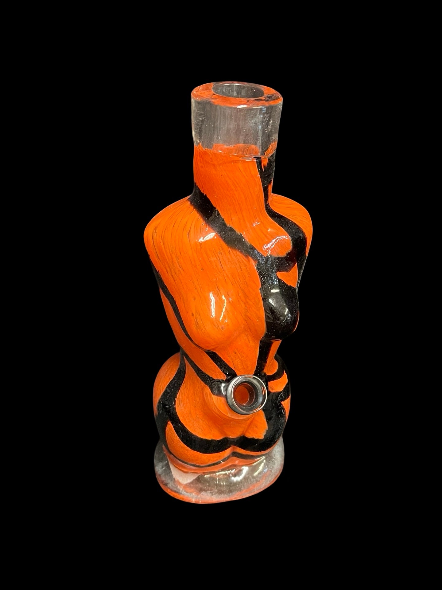 10" Tall Goddess Water Pipe Retro Glass