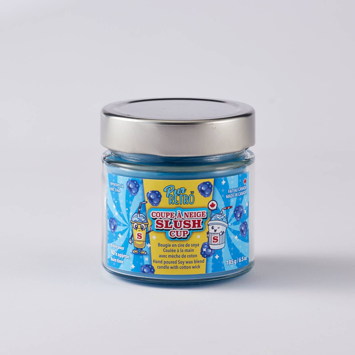Blue Raspberry Slush Cup Mason Jar Candle – Nostalgic Sweetn - Modern Hustle Marketplace