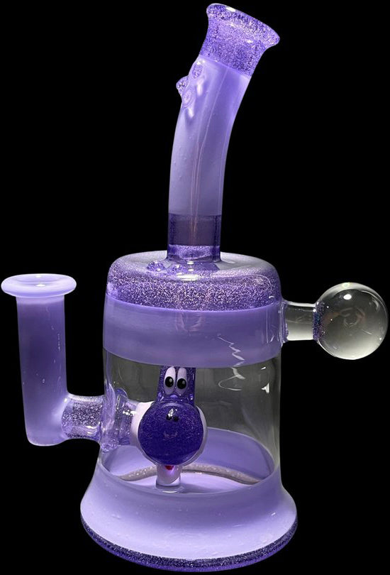 Purple Lollipop & Wisteria Yoshi Head Jammer - Flavourtown Glass