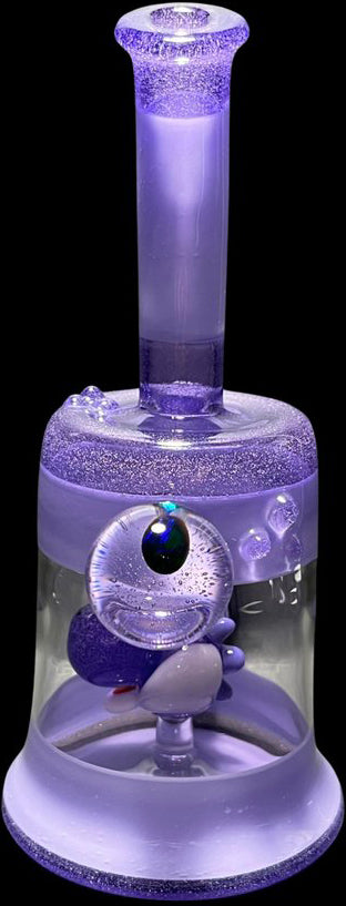 Purple Lollipop & Wisteria Yoshi Head Jammer - Flavourtown Glass