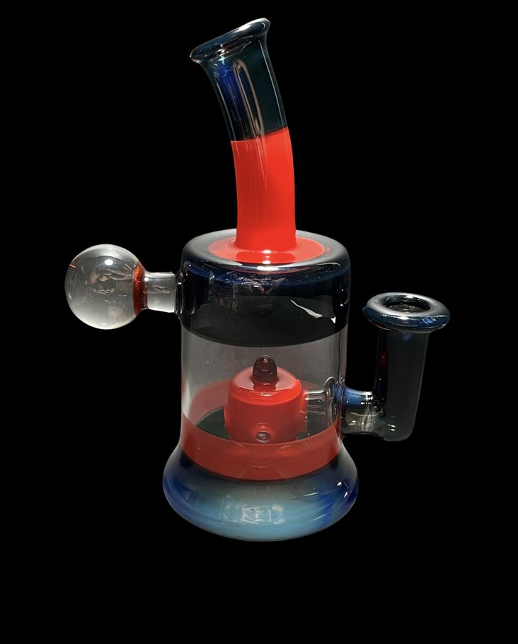 Flavourtown Glass - Cherry Red & Space Tech Disc Jammer