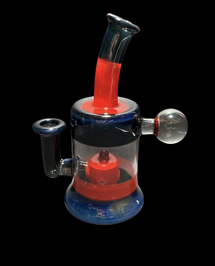 Flavourtown Glass - Cherry Red & Space Tech Disc Jammer