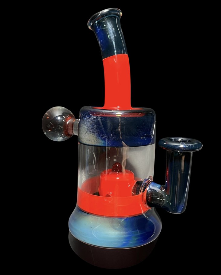 Flavourtown Glass - Cherry Red & Space Tech Disc Jammer